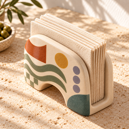 Healvival® Earthen Geo Arched Napkin Holder