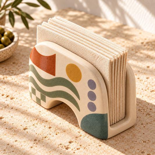 Healvival® Earthen Geo Arched Napkin Holder